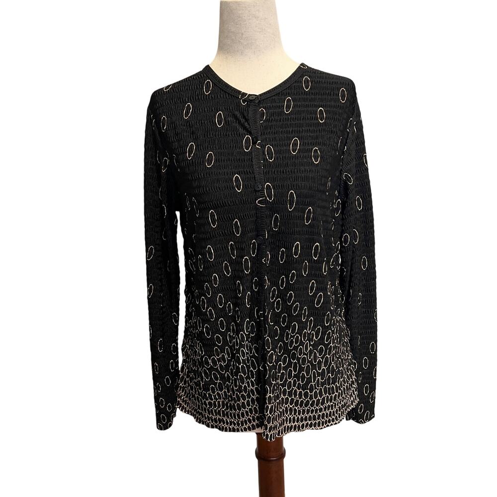 RAFAEL Women's Button Front Long Sleeve Top Size M